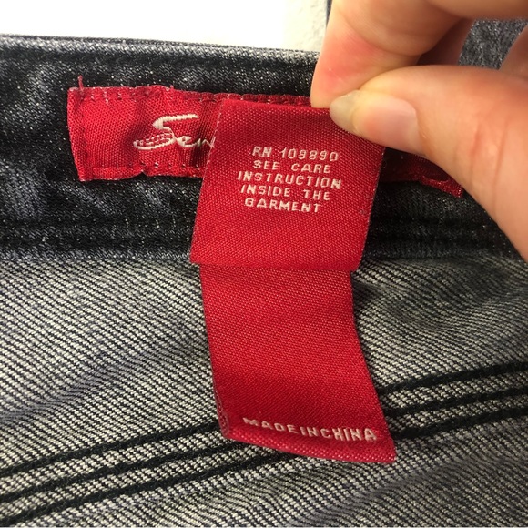 Seven7 Skinny Jeans Sequins Streetwear Fashion Unique Denim Pockets Biker 31 - Picture 9 of 14